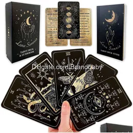 Card Games Luna Somnia Tarot Shores Of Moon Deck With Guidebook Box Game 78 Cards Complete Fl Starry Dreams Celestial Astrology Witc Dhpll