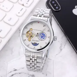 ساعات المعصم للرجال 2023 New Mens Watches 40mm Tourbillon Automatic Mechanical Watch Top Fudicury Strap Strap Moon Phase Mens Montre de Luxe