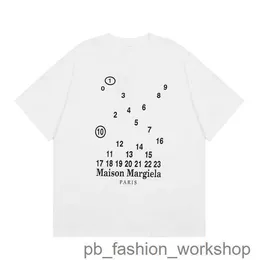 Margiela MM6 T-shirty Maison MM6 MĘŻCZYZNA KOBIETA Alfanumeryczna druk mody bawełniane tshirty Margiela krótkie rękawie projektant odzieży MM6 Tshirt 2 xoye