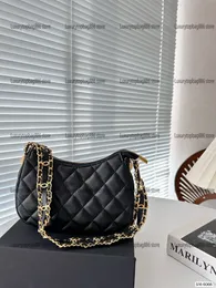 Модная женская роскошная дизайнерская сумка Chaneel 22K Hobo, классическая брендовая сумка через плечо CC из натуральной овечьей кожи с цепочкой, винтажная сумка под мышками, сумка 7A, большая сумка-клатч