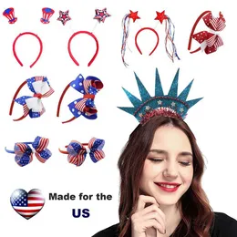 Dekorativa objekt figurer Nya amerikanska stjärnor och ränder tema pekband party rekvisita självständighetsdag fotoprops oss flagga fancy klänningstillbehör z0413