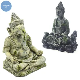 Dekorationen Ganesha Aquarium Dekoration Buddhistisches Aquarium Dekor Buddha Statue Fischglas Haustier Quallen Karpfen Garnelen Schildkröte Reptilien Tiere 231113