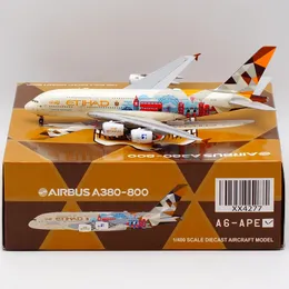 Aircraft Modle XX4277 Alloy Collectible Plane Gift Wings 1 400 ETIHAD Airways "Choose the UK" Airbus A380 Diecast Jet Model A6APE 231110