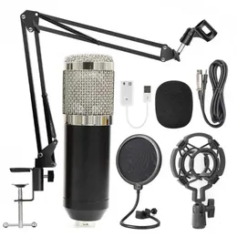 Mikrofony BM800 Profesjonalny mikrofon kondensatorowy Studio Studio MIC do komputera KTV Broadcasting Gamer Karaoke Microfone 231113