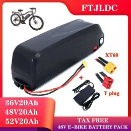 Nuovissima batteria 36V20Ah 48V20Ah 52V20Ahebike Batteria Hailong con USB BMS integrato 350W-1000W 10S 13S 14S 18650 batteria duty free