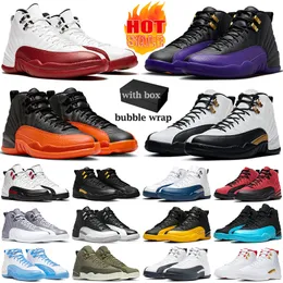 With Box Jumpman 12 Basketball Shoes men Cherry 12s sneakers Field Purple Brilliant Orange Royalty Taxi French Blue Flu Game Playoffs mens outdoor sports trainers