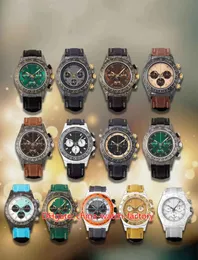 DIW Factory Mens Watch Best Version Chronograph 40mm Cosmograph DiW Carbon Fiber Bezel Watches Sapphire CAL.4130 Movement Mechanical Automatic Men's Wristwatches