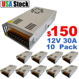 12v 30a Dc Universal Regulated Switching Power Supply Lighting Transformers 360w for CCTV Radio Computer Project oemled