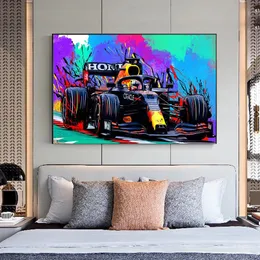 F1 Formel Ayrton Senna Star Race Car World Champion Måla affischväggkonst Canvas Tryck på Modern Modern For Home Room Decor