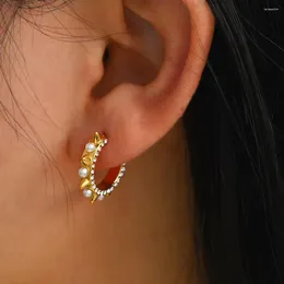 Stud Earrings Small Pearl Stainless Steel Women's Earring Studs Tragus Jewelry Titanium Earings Oorbellen Aretes Brincos Piercing
