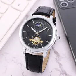 Omeg WristWatches for men 2023 New mens Watches 40mm tourbillon Automatic mechanical Watch Top Luxury Brand leather Strap moon Phase men Fashion Montre de luxe two