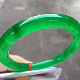 Bangle Myanmar Natural A Good Yang Green Jade Jadeite Seed Floating Flower Concubine Round Bar