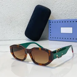 Дизайнерские мужские и женские модные многоугольные солнцезащитные очки в коробочке с большими ножками в стиле ретро, линзами, устойчивыми к ультрафиолетовому излучению 400, и защитным футляром GG0630.