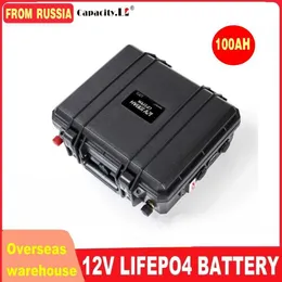 12V100AH Lifepo4 battery Power bank 200AH 12.8V battery pack with BMS RV Boat Motor Solar backup Inverter battery