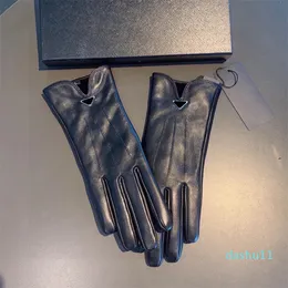 Projektant marki skóra zimowa pięć palców rękawiczki polaru ekran dotykowy rex rower cykliczny za zimno odporny