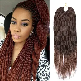 14inch 30 Stands Senegalese Twist Tığ Saç Örgüler Senegalese Twist Tığ Örgüsü Saç Sentetik Tığ işi Saç Uzantıları