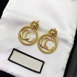 الرجعية الكلاسيكية على الطراز G-Letter Designer Stud Earrings Lion Carring for Women Charm Wedding Gifts Excessory Jewelry Quality عالية الجودة