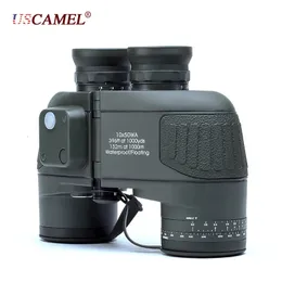 Telescope Binoculars 10X50 Waterproof with compass USCAMEL For Hunting Navy coordinate ranging military Night Vision Autofocus 231113