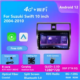 Bilvideo-DVD-spelare för Suzuki Swift 2004-2010 SCREE DASHOBAR EXPACTION ANDROID GPS Navigation DSP 10 tum