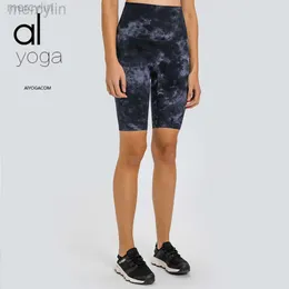 Projektant Aloo Long Sleeveorigin Yoga High talia Peach Peach Hip Yoga Pants Suit Capris Nude Sports Tight Fitness Shorts