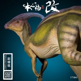 Figury zabawek akcji Nanmu Studio Parasaurolophus Figur Nutcracker Żołnierz Statua Statua Dinozaur Zwierzęta Prezent zabawek z detaliczną skrzynką 230412