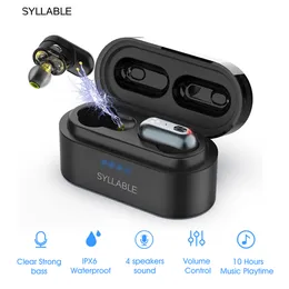 Cell Phone Earphones Original SYLLABLE S101 QCC3020 chip bass earphones wireless Volume control headset noise reduction Bluetoothcompatible 230412