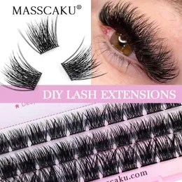 Falska ögonfransar Masscaku DIY Clusters Little Devil Cosplay Eyelash Extensions Russian Faux Mink Segented Wispy Makeup Lashes