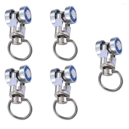 Hangers 5 Pcs Curtain Accessories Wheel Plastic Shower Pulley Roller Hooks Glider Rollers Track