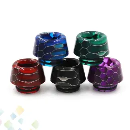 810 Drip tip Grid Mushroom Shape Epoxy Resin Drip Tips Snake Skin mouthpiece for TFV8 TFV12 All 810 Accessories LL