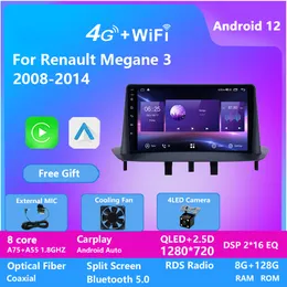 HD Araba Video DVD Oynatıcı GPS Ekran Radoult Megane için Radyo Sistemi Baş Birimi Navigasyon 3 2008 WiFi Bluetooth DSP MIRRORLINK İLE