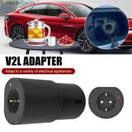 Acessórios para veículos elétricos TYPE2 10A Fonte de alimentação lateral macho carregador plugue 2,5 kW 220 V conversor soquete adaptador de carregamento para carro elétrico V2L Q231113