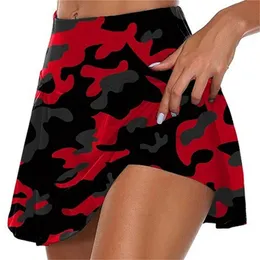 Kadın Şort Camo Basılı Kadın Etek Şort Fitness Jogger Ter Şort Yaz Yüksek Bel Skorts Pantalones Cortos Bisiklet Kısa Pantolon 230413