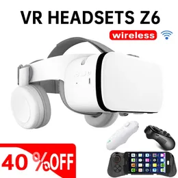 VR Glasses VR box Virtual Reality 3d glasses Headset helmet for Smartphones Cell Phone Mobile 4.7-6.5 inch Bluetooth VR Wireless Rocker 231204