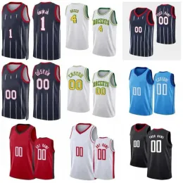 Anpassade män Houston''Rockets''4 Jalen Green Basketball Jerseys Jabari Smith Jr 17 Tari Eason James 13 Harden Tyty 3 Kevin Porter Eric Gordon