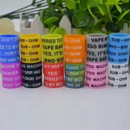 Colorful Silkprint Letter Silicone Ring Electronics Decorated Rubber Rings Welcome Custom OEM band
