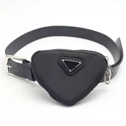 المصممون حزام جلدي للسيدات مصممة فاخرة حزام محفظة حقيبة المثلث