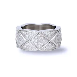 사랑 반지 여성 남성 디자이너 링 커플 보석 밴드 티타늄 스틸이있는 다이아몬드 캐주얼 패션 클래식 골드 실버 로즈 옵션 크기 6-10