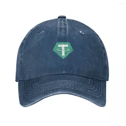 Boll Caps Tether Logo Baseball Cap Snap Back Hat Beach för män Kvinnor