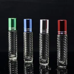 200pcs 5ML 5CC Glasparfümflasche Roller Bead Ball auf ätherisches Öl Parfum Fläschchen tragbare Probe nachfüllbar leere Flasche