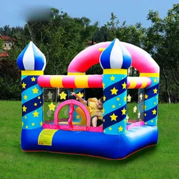 Uppblåsningsbart lekstuga småbarn Bounce House Jumper Jumping Castle Inomhus utomhussport Play Fun In Backyard Moonwalk for Kids Party Födelsedagspresenter Star Playhouse