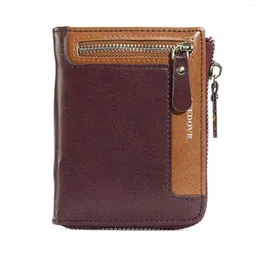 지갑 세련된 실용적인 남성의 짧은 지갑 대용량 안전하고 안전한 안티 도난 슬림 카드 가방 쇼핑