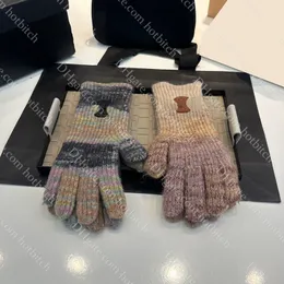 Hochwertige gestrickte Handschuhe Dame Wolle warme Handschuhe Designer Frauen Winterhandschuhe Luxus weiche verdickte Stil Mode Weihnachtsgeschenk