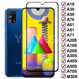 Vidro protetor para samsung galaxy a10 a30 a20 a40 a50 a70 vidro temperado para samsung m30 m10 m20 m40 a60 a80 a90 vidro