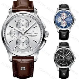 Other Watches 2022 MAURICE LACROIX Watch Ben Tao Series Three-eye Chronograph Fashion Casual Top Luxury Leather Gift Watch J230413