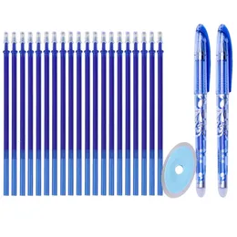 Kugelschreiber, 203-teiliges Set, löschbare Gelstift-Nachfüllungen, Stange 0,5 mm, blaue schwarze Tinte, waschbarer Griff, Magie für Schule, Büro, Schreibwaren 231113