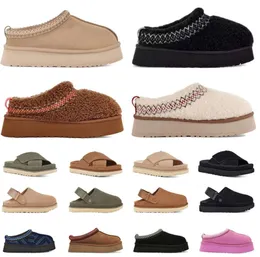 Tasarımcı Tazz Slie Boots Avustralya Tasman Terlik Lie Slipper Ultra Mini Platform Önyükleme Katırları Goldenstar Cowhide Clog Slidees Slip-On Günlük Su Geçirmez