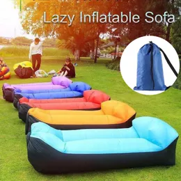 Sleeping Bags Trend Outdoor Products Fast Infaltable Air Sofa Bed Good Quality Sleeping Bag Inflatable Air Bag Lazy bag Beach Sofa 240*70cm 231113
