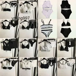 Swimwear Briefs balencaigaly Letter balencigaly Woman Suit Padded Halter Bathing Bra Beach Bikinis Black White Women Split Charmin Luxury Sexy Swimsuit