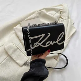 дизайнерские сумки karl, маленькая квадратная сумка для отдыха, осенняя сумка нового стиля, женская модная простая сумка через плечо, персонализированная сумка на плечо 231115