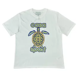 męskie szorty szorty Summer Kobieta luksusowa koszula z krótkim rękawem dla mężczyzn tee pary odzież koszulka żółwia druk tshirt ponadwymiarowa koszulka graficzna rozmiar xl